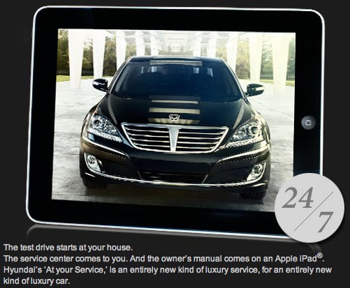 ipad 1 box. Hyundai Equus iPad 1